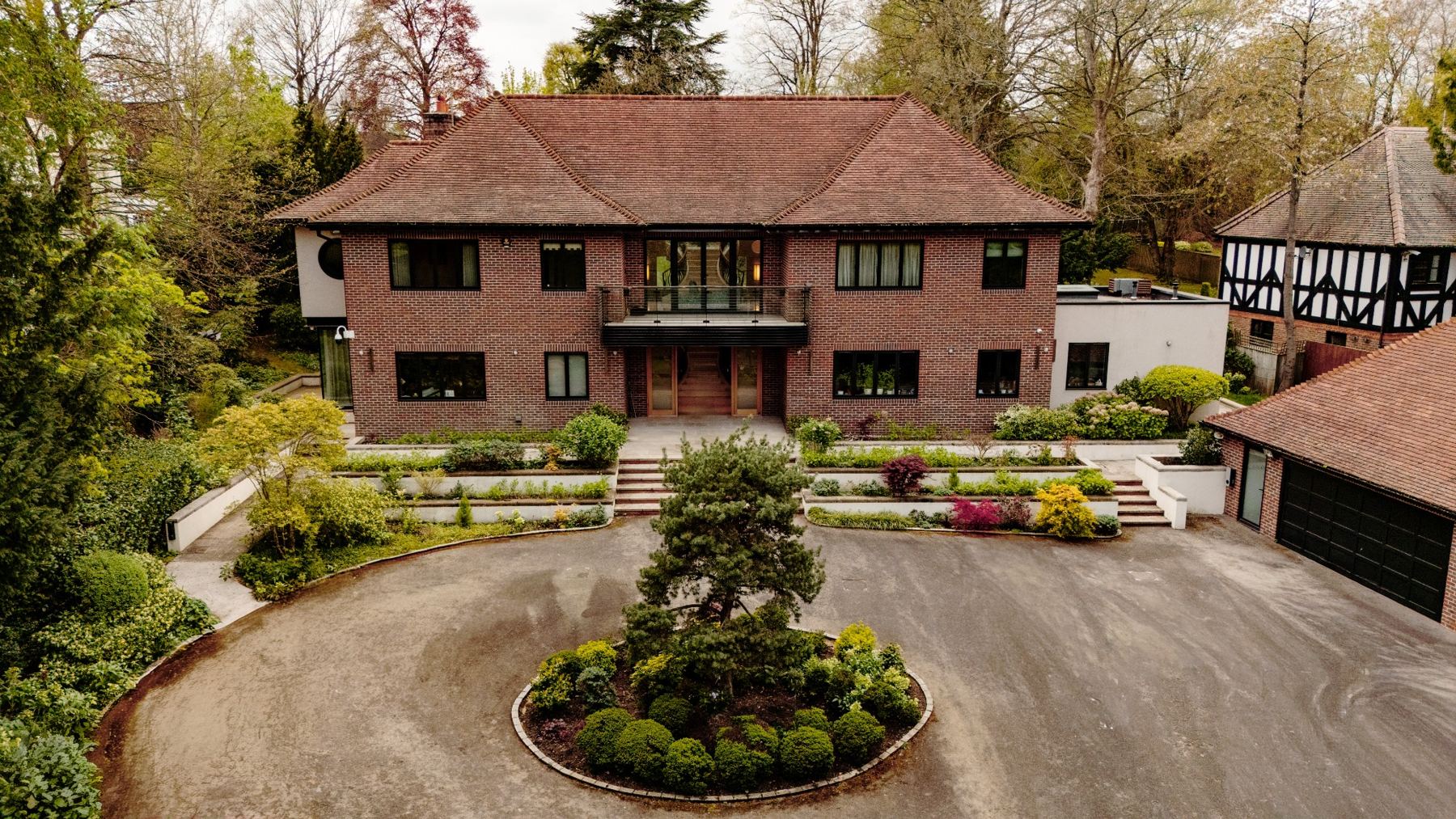 Hampstead NW3 — front elevation and landscaped arrival
