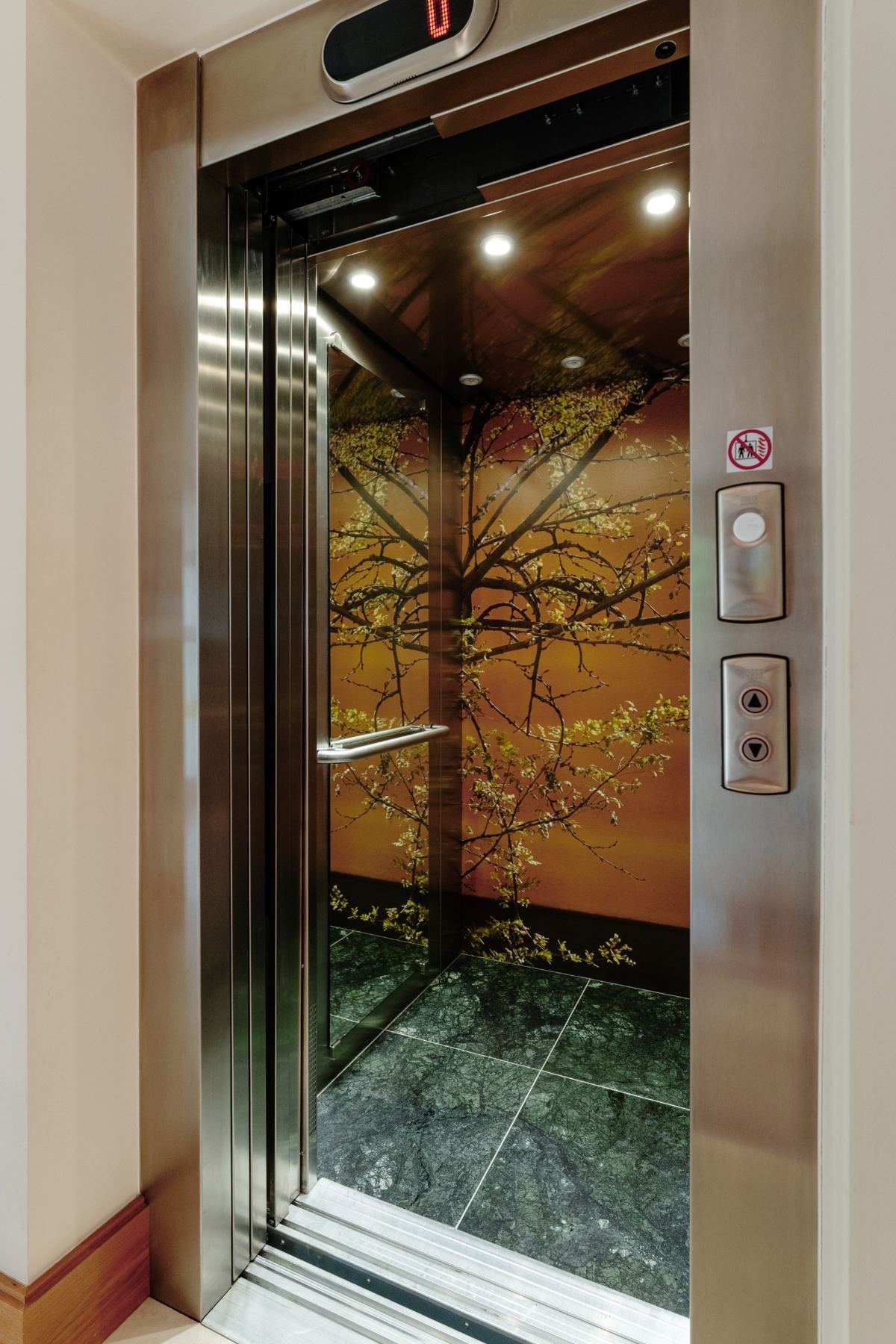Hampstead NW3 — bespoke lift interior detail